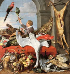 Interior of an Office, or Still Life with Game, Poultry and Fruit